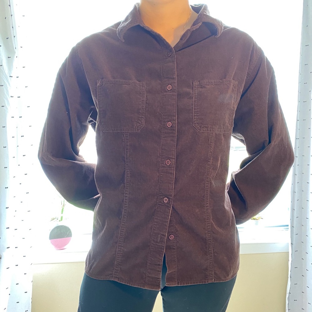 Brown Westbound Corduroy Button-up